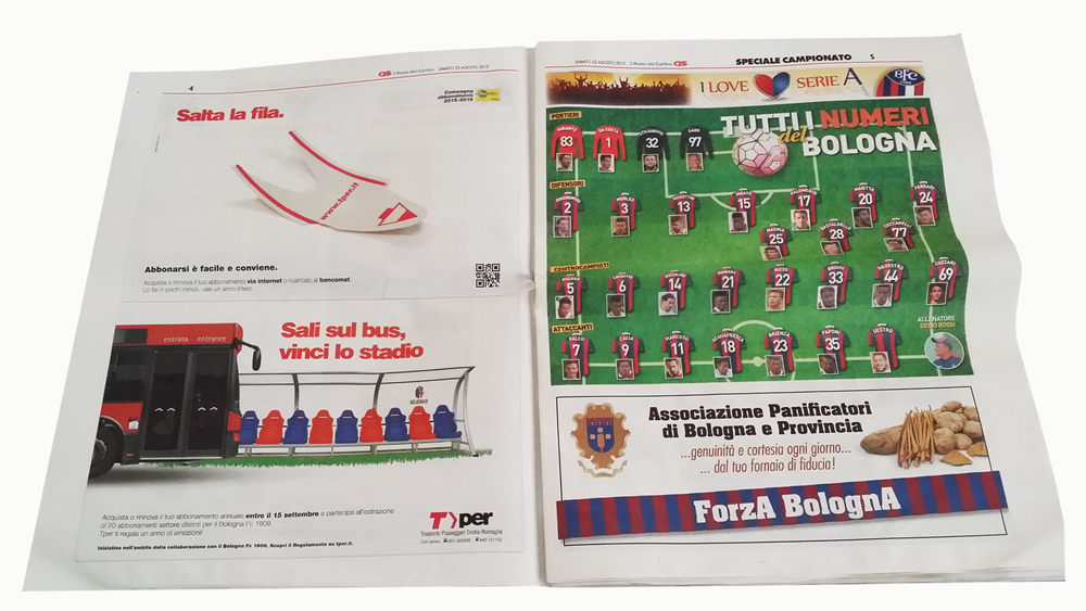 T-PER-ADVERTISING-Bologna-Calcio-giornale